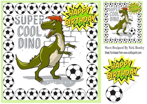 A dino footballer in green! 8x8 (one)