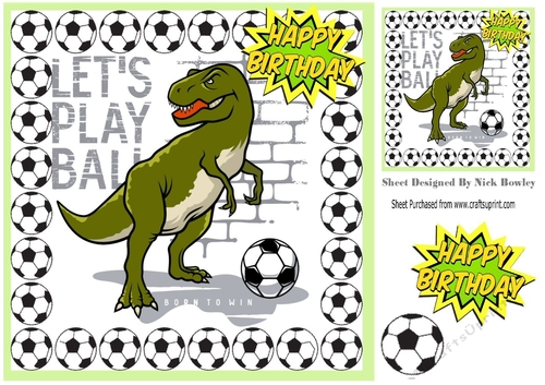 A dino footballer in green! 8x8 (two)