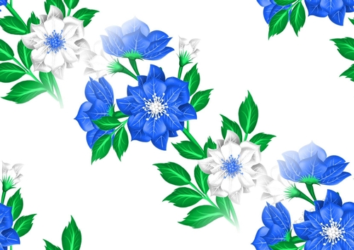 pretty blue/ white flowers backing paper (big)