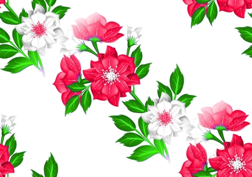 pretty red/ white flowers backing paper (big)