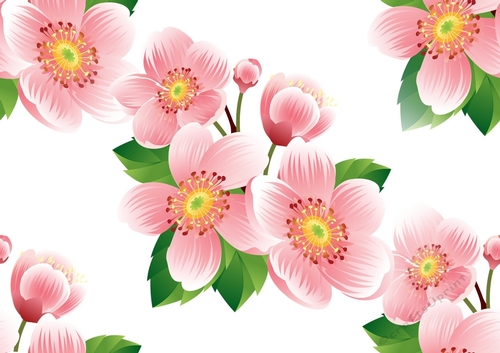 Pretty pale pink flowers backing paper (big)