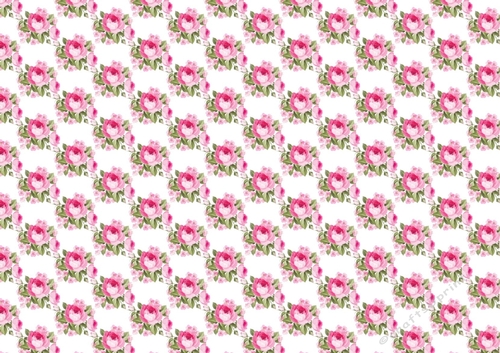 Pink peonies with buds and flowers backing paper (small)