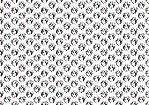 Lovely modern girl black/red backing paper (small) one