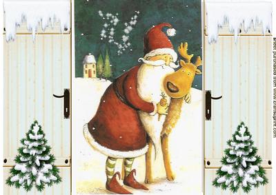 Santa & Reindeer Gatefold