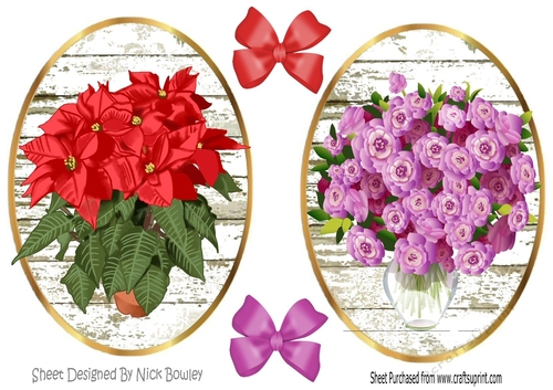 two lovely toppers one christmas/one spring