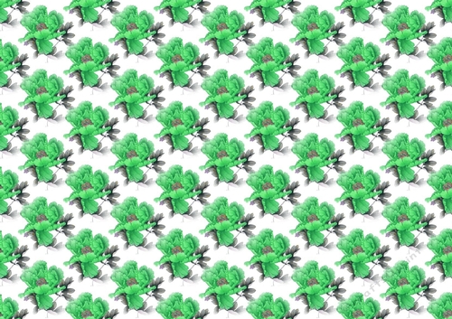 Pretty exotic green and grey flowers backing paper (small)