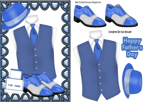 Lovely mens accessories waistcoat shoes etc in blue A5
