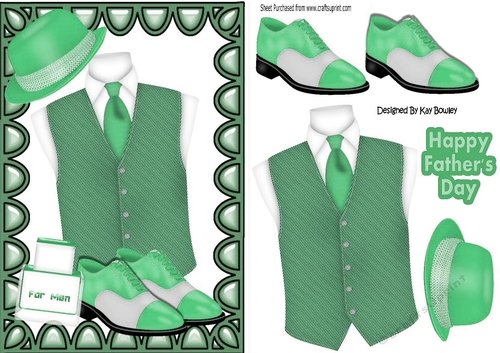 Lovely mens accessories waistcoat shoes etc in green A5