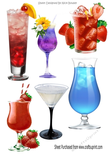 A variety of fruit cocktails to quench your thirst collage cutouts