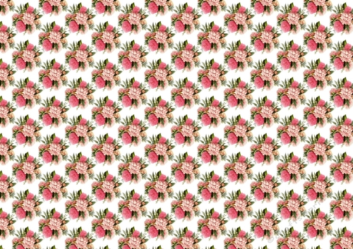 Beautiful pink vintage flowers backing paper (Small) 2