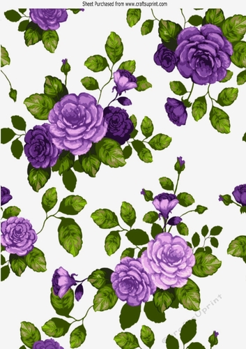 pretty purple shades of water colour rose backing paper