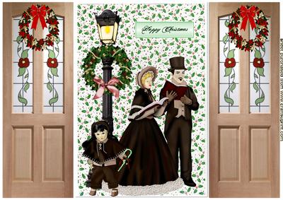 Christmas Vintage Carolers Gatefold