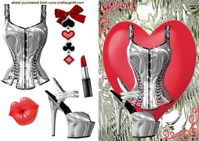Fiery Red/silver Ladies Accessories