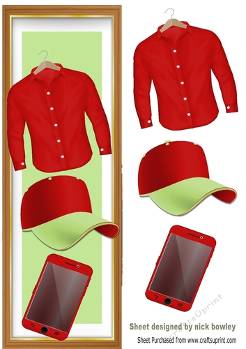 Tall DL With Male Accessories in red/green