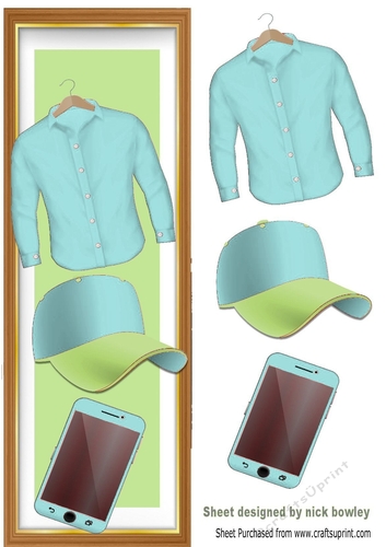 Tall DL With Male Accessories in turq/green