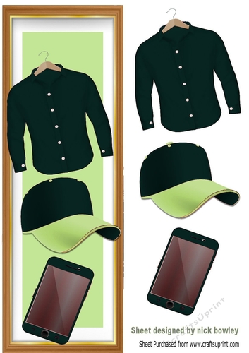 Tall DL With Male Accessories in black/green
