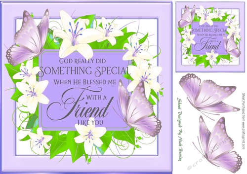 Pretty lilies with butterflies and FRIENDverse 8x8