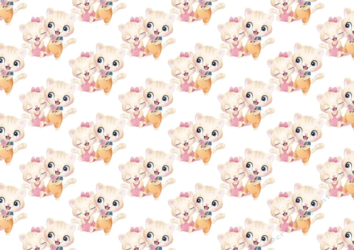 Cute pair of kitties backing paper