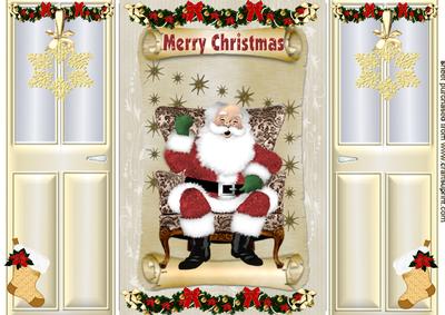 Santa in His Chair, Gatefold