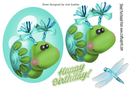 Cute little funny face snail with blue dragonfly