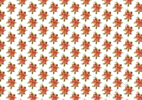 peach poinsettias backing paper