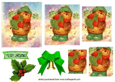 Cute Little Hedgehog with Christmas Tree Pyramid