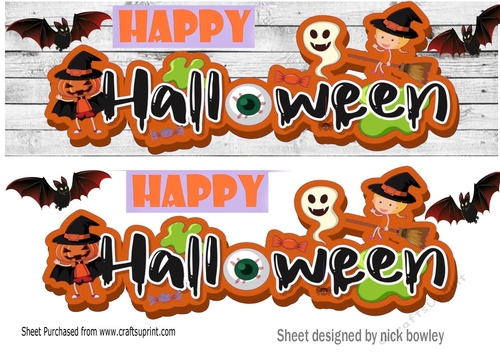 Halloween with bats and word large DL (orange)