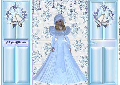 Elegant Lady in Fur Coat Gatefold