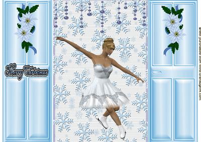 Pretty Ballerina Ice Skating Gatefold
