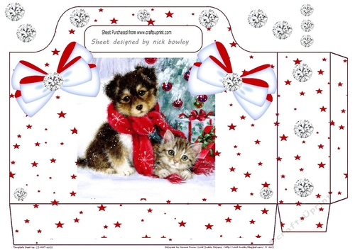 cute puppy and kitten, with bows and red stars and diamonds tote bag