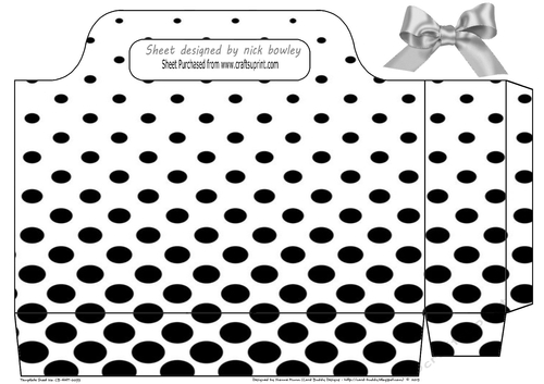 Black polkadot tote bag with bow