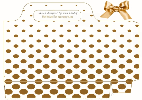 Gold polkadot tote bag with bow