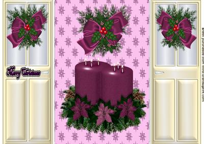 Gorgeous Purple Candle Gatefold