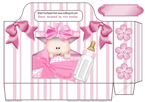 Cute baby girl with bottle striped tote bag