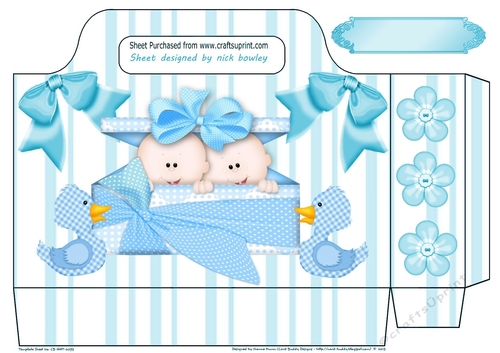 Cute baby boy twins with little ducks striped tote bag