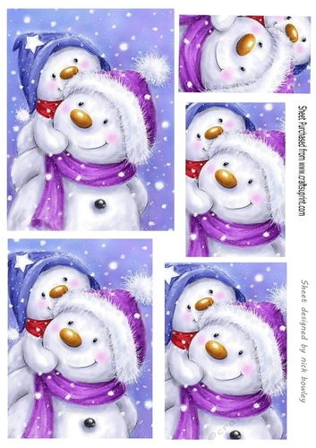 Lovely snowmen pyramids (one)