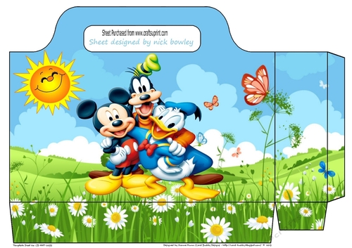 mickey with friends, in the meadow tote bag