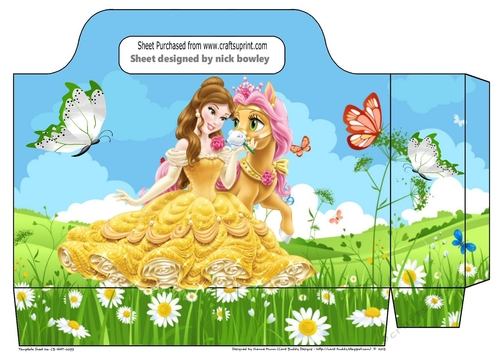 Pretty princess with pony tote gift bag