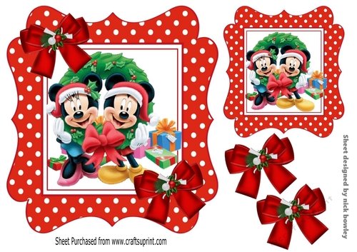Fun time at christmas in red polkadot 7x7 frame