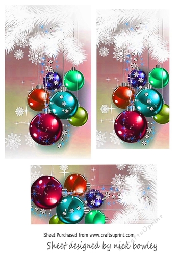 Pretty christmas baubles pyramids (three)