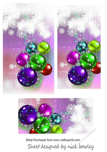 Pretty christmas baubles pyramids (four)