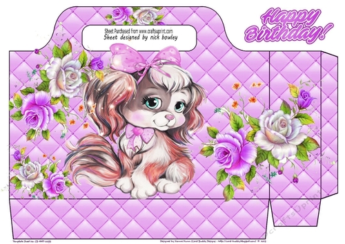 Cute puppy with lilac and white roses tote bag 