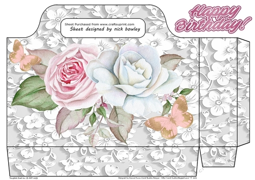 Pretty water colour roses and butterflies tote bag