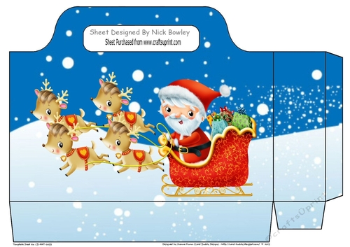 lovely santa with reindeers and sleigh tote bag