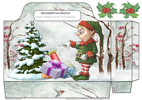 Fantasy santas elf with presents tote bag