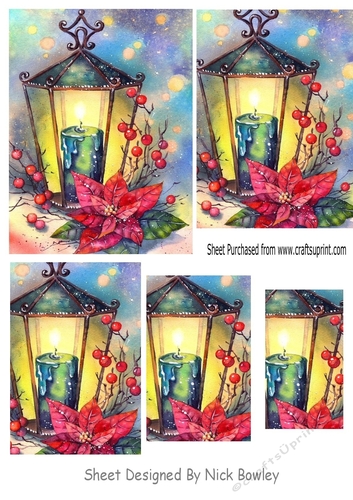Pretty lantern with candle. pyramids