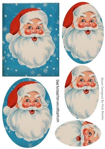 A lovely jolly santa oval pyramids