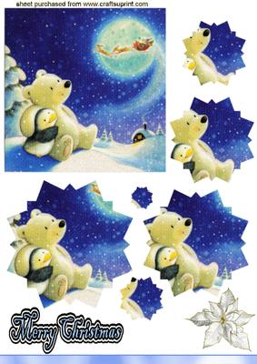 Cute Polar Bear & Penguin, Star Pyramid