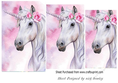 Pink and white unicorn pyramids