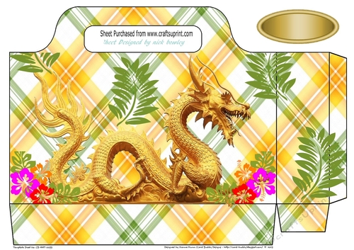  chinese golden dragon with flowers and leaves tote bag